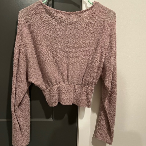 Urban Outfitters light purple/mauve pink long sleeve cozy blouse - size XS - Picture 2 of 3